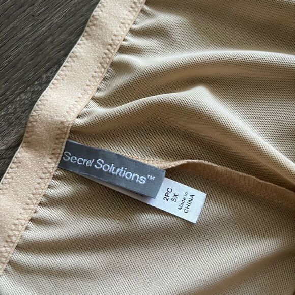 Secret Solutions Brief 2 pc size 5x Plus size Power Mesh Tummy Control - Picture 5 of 5